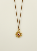 Hollow Floral Compass Necklace