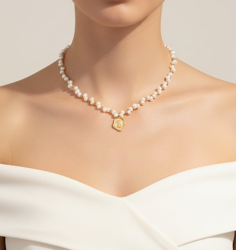 Vintage Style Natural Pearl Necklace
