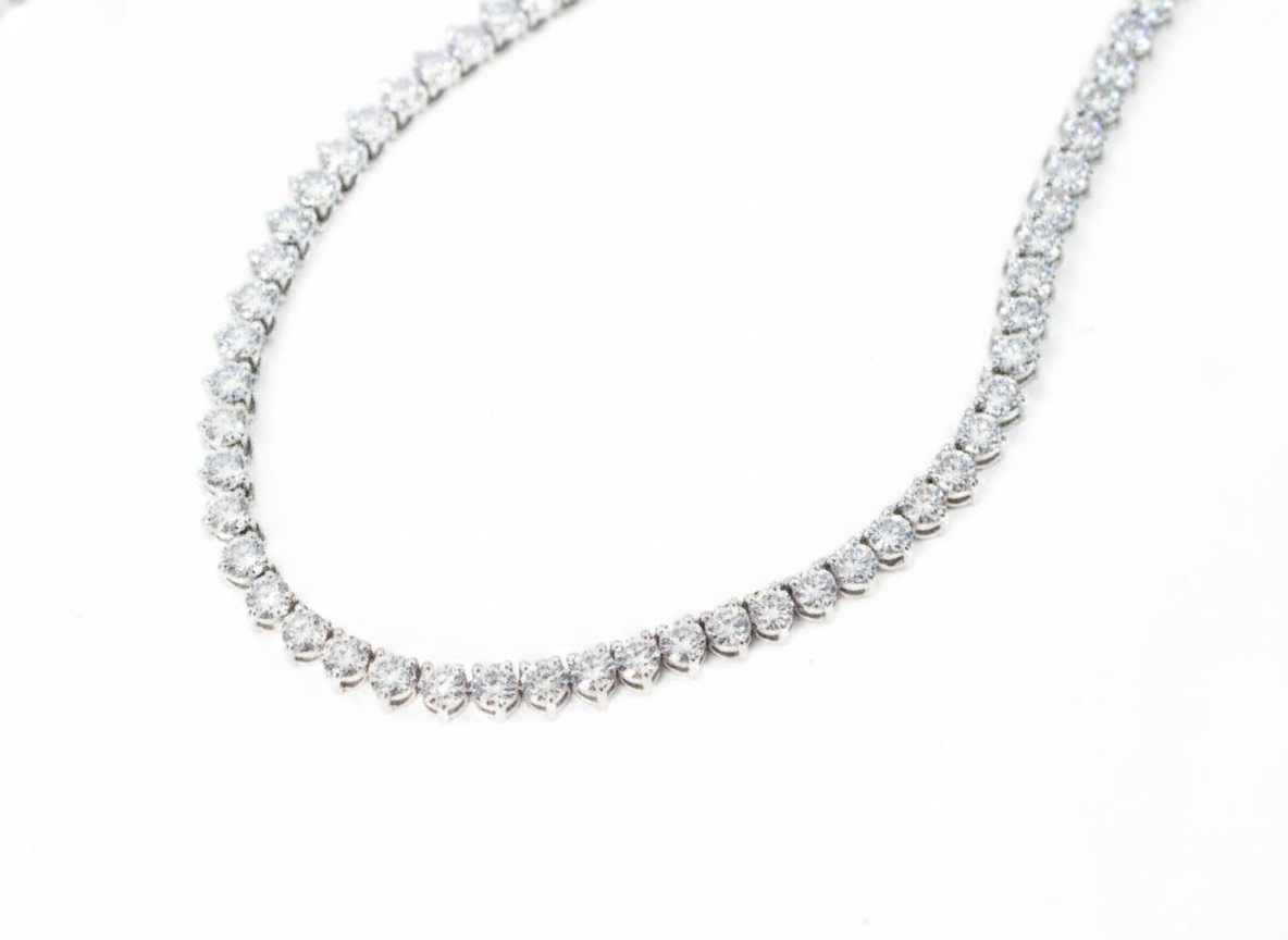 [ ＥＶＥＲ ＧＬＯＷ ☾. ] Moissanite Tennis necklace