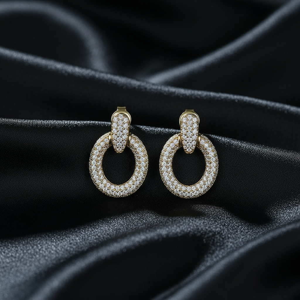 𝙈 𝙀 𝙇 𝙄 𝙎 𝙎 𝘼 - 18k Gold Vermeil Moissanite Earrings