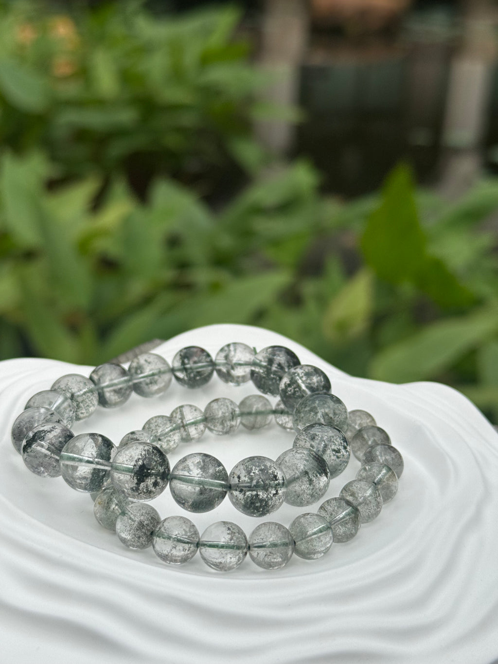 ✨𝙂𝙧𝙚𝙚𝙣 𝙋𝙝𝙖𝙣𝙩𝙤𝙢 𝙌𝙪𝙖𝙧𝙩𝙯 𝘽𝙧𝙖𝙘𝙚𝙡𝙚𝙩 綠幽靈手串 （9mm & 12mm)