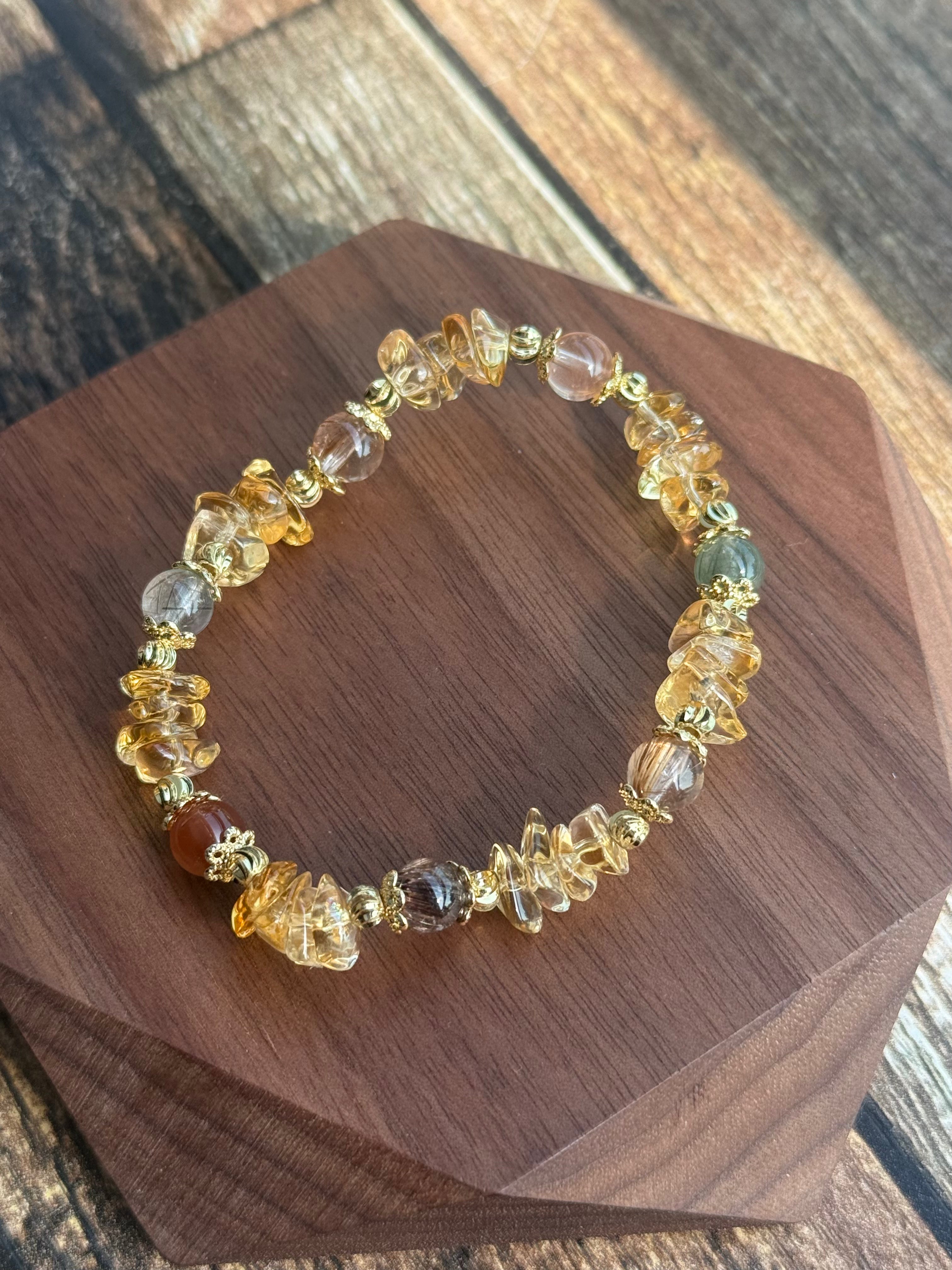 Design · Rutilated Quartz · Citrine 黃水晶設計手鍊