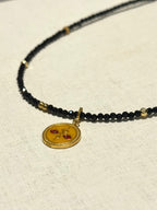 Black Tourmaline Two-Sided Necklace | Reversible Pendant