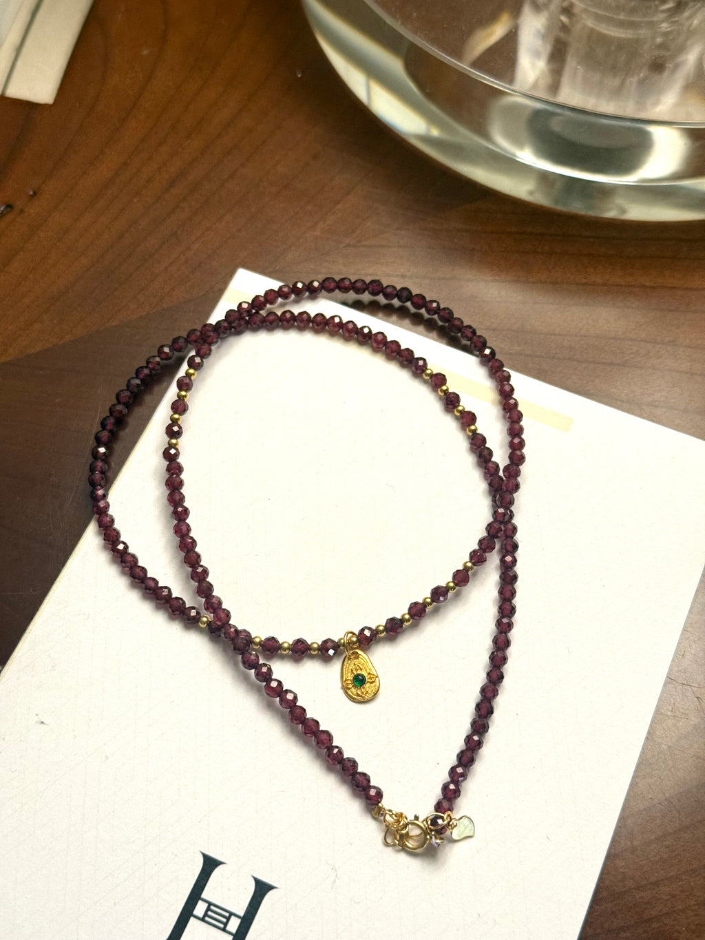 Red Garnet 2-Way 925 Sterling Silver Necklace | Energy, Confidence & Passion Crystal Jewelry