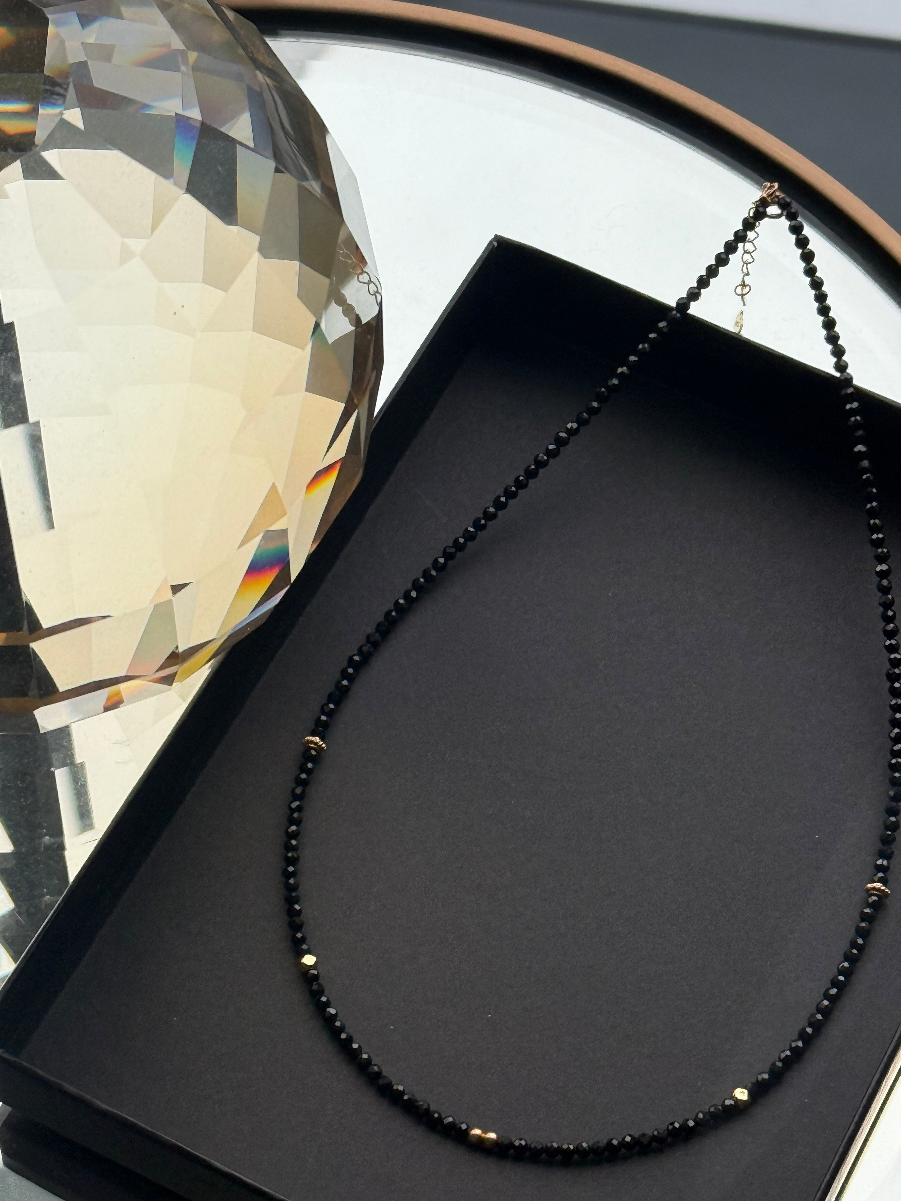 Black Tourmaline 925 Sterling Silver Necklace | Protective & Grounding Crystal Jewelry