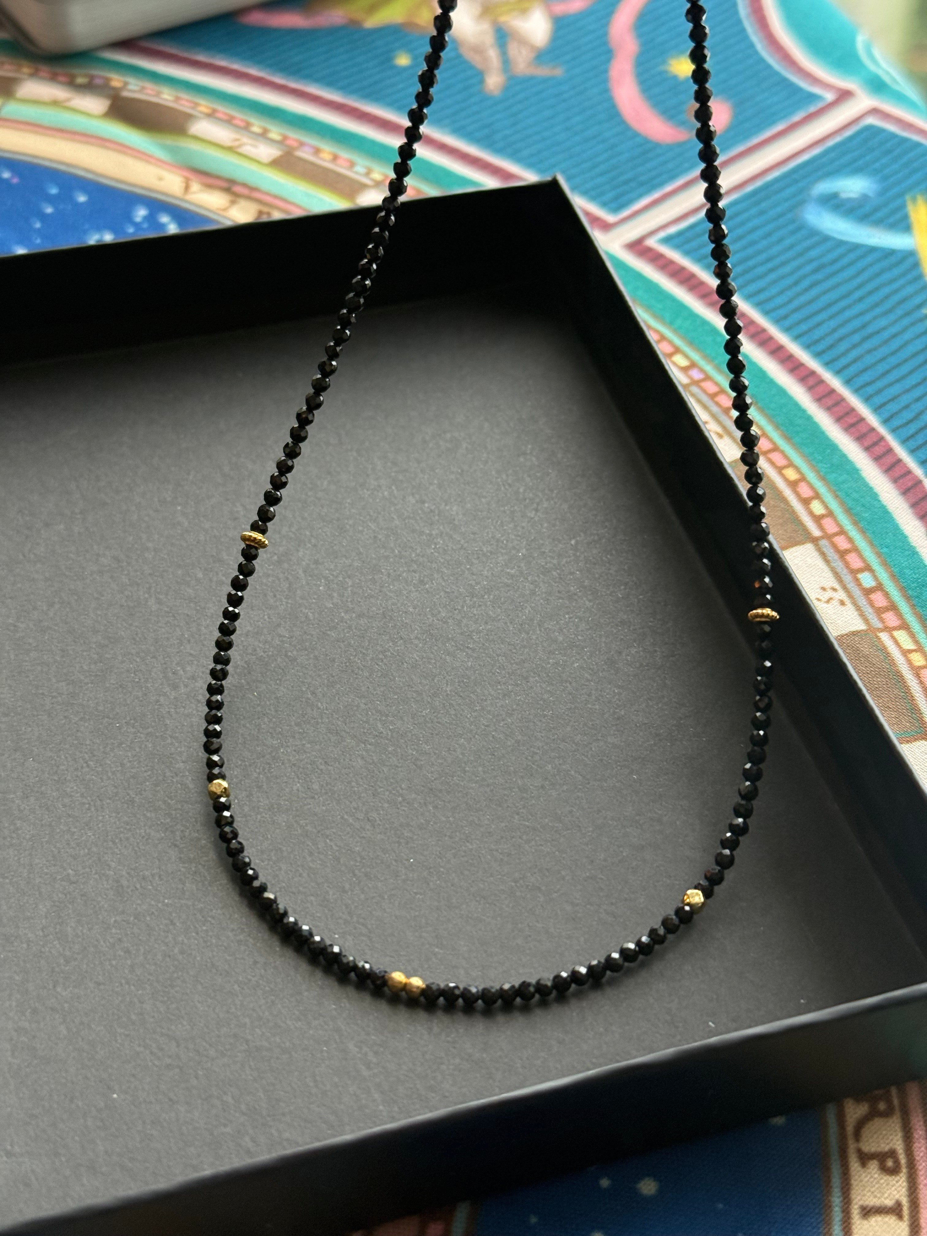 Black Tourmaline 925 Sterling Silver Necklace | Protective & Grounding Crystal Jewelry