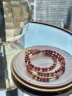 Rhodonite Two-Way Magnetic Necklace | Emotional Healing, Balance & Love Crystal Jewelry
