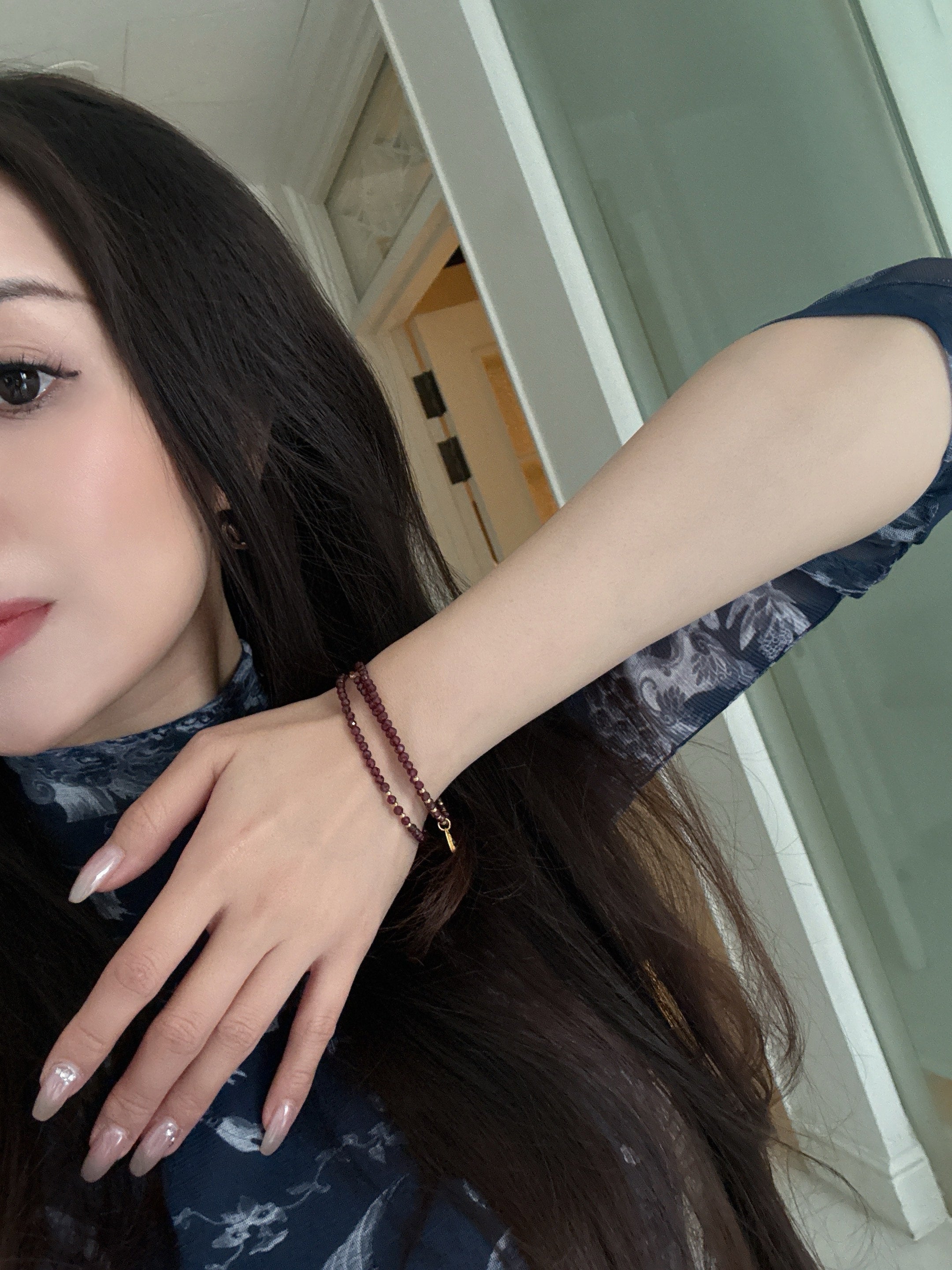 Red Garnet 2-Way 925 Sterling Silver Necklace | Energy, Confidence & Passion Crystal Jewelry