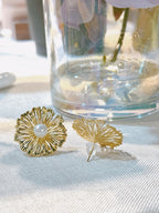 SunFlower Pearl Earrings
