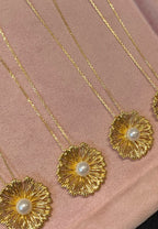 SunFlower Pearl Necklace