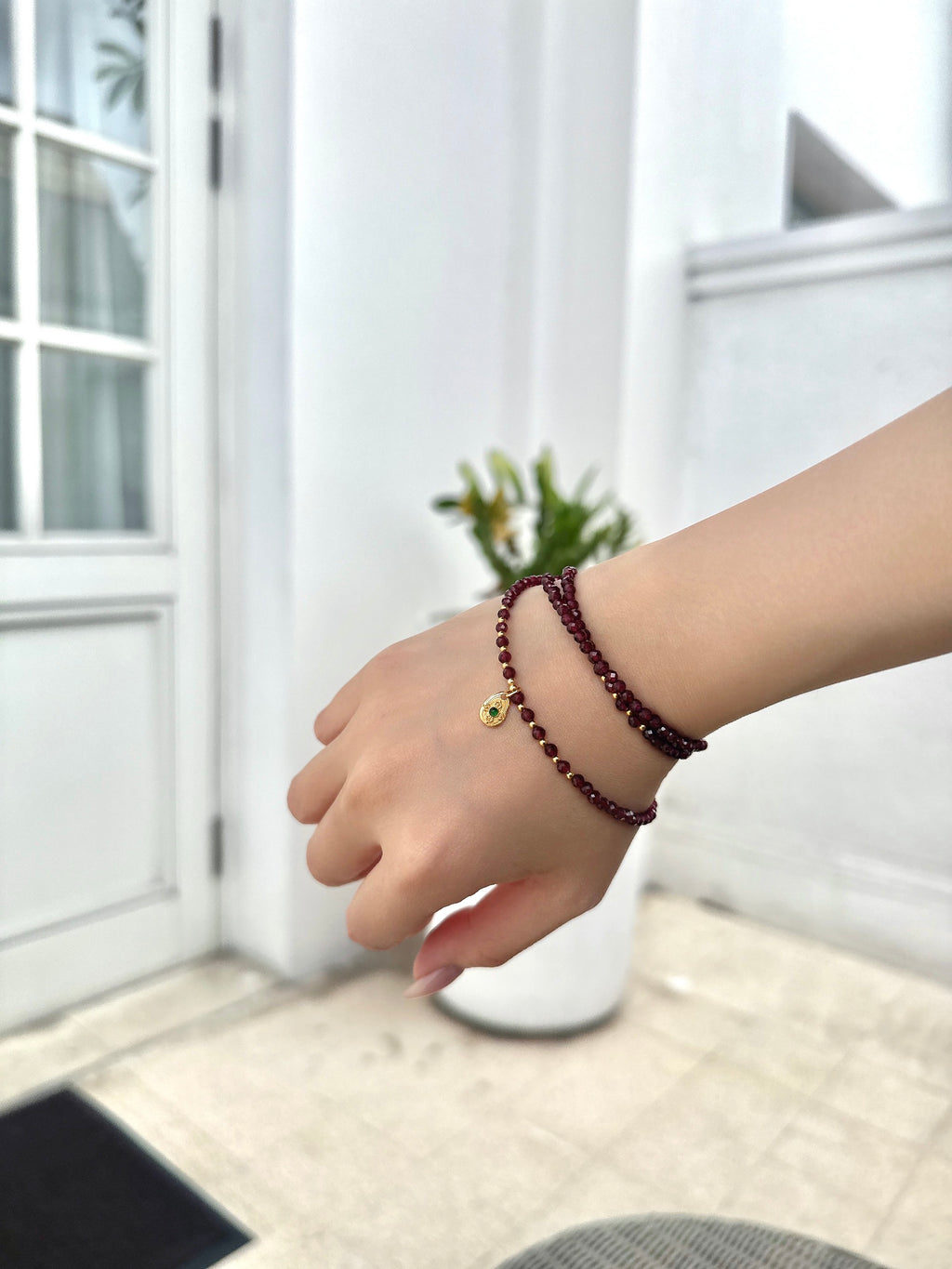 Red Garnet 2-Way 925 Sterling Silver Necklace | Energy, Confidence & Passion Crystal Jewelry